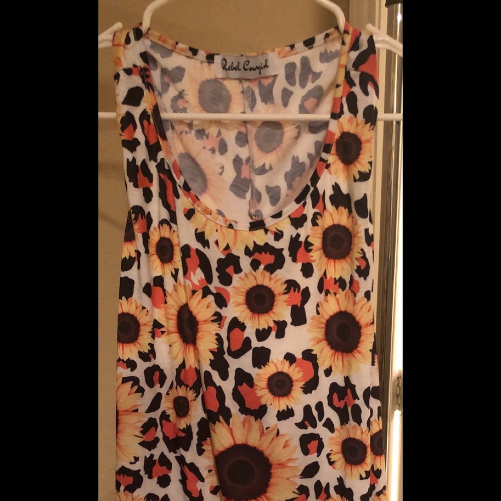 Rebel CowGirl Sunflower tank